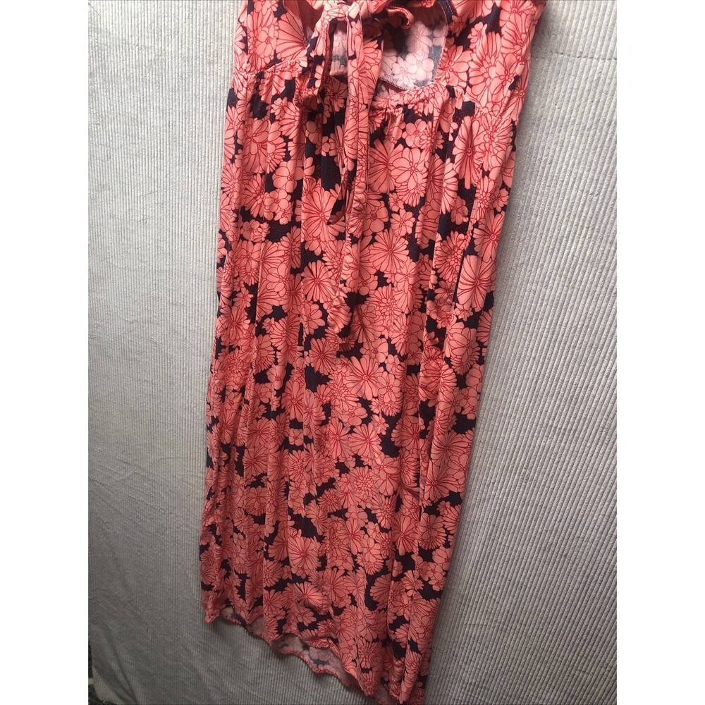 Isabel Ingrid Isabelle Dress M Pink Red Blue Floral Spaghetti Strap Tie Back - Picture 11 of 16